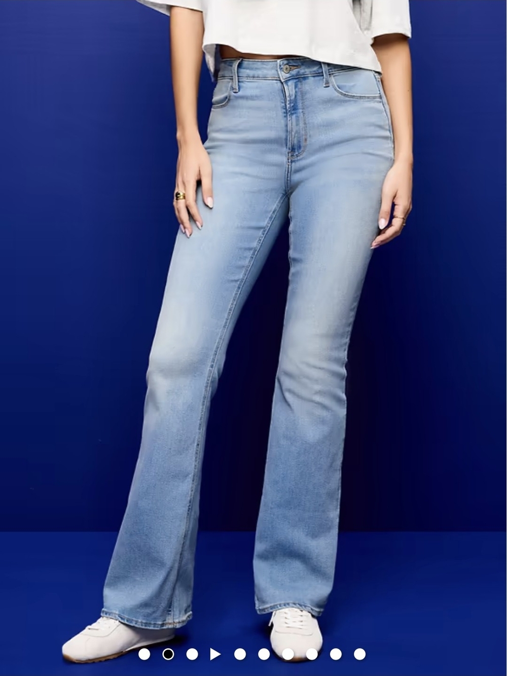 Old Navy Light Blue High-Rise Flare Jeans